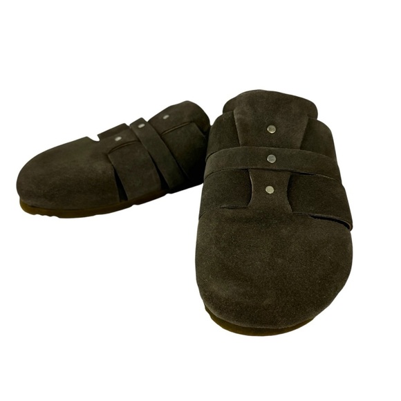 Free People Mule Clogs Sunday Season Khaki Green Slip On Women’s 36 USA 6 - Picture 7 of 16